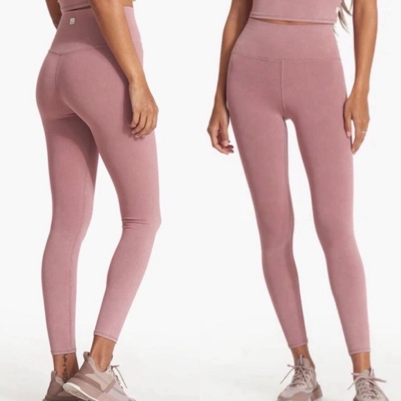 Vuori Washed Studio Leggings In Washed Marsala Stretch Wicking Fabric SZ M - Picture 1 of 12